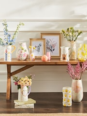 Multi Pretty Floral Print Ceramic Flower Vase - Image 3 of 5
