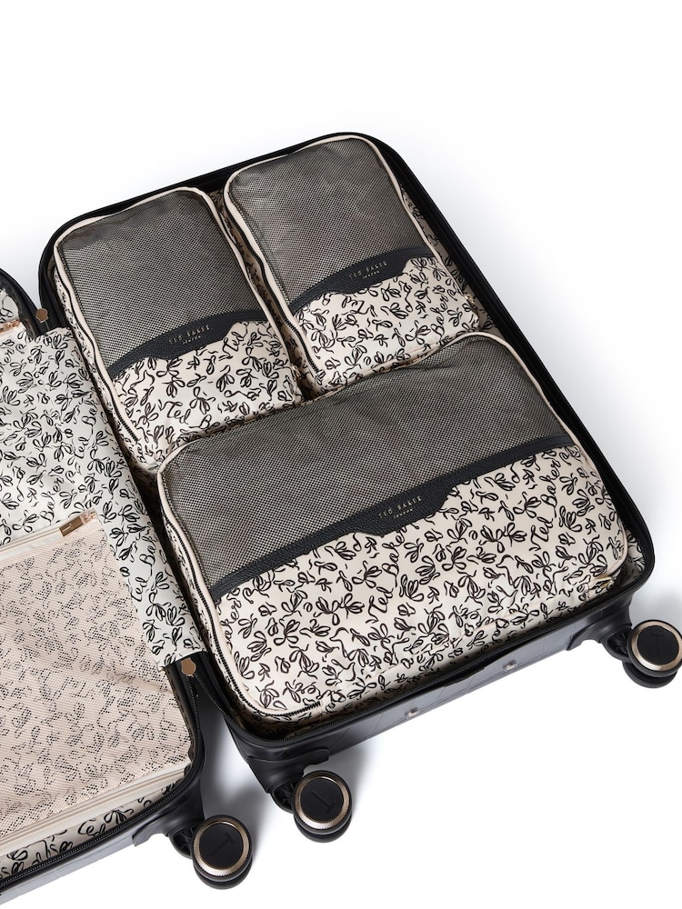 Ted Baker Cream Icon Travel Packing Cubes Set of 3 - Image 2 of 5 Ted Baker Cream Icon Travel Packing Cubes Set of 3 - Image 2 of 5
