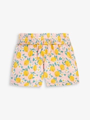 JoJo Maman Bébé Pink 2-Pack Lemon Floral Print & Yellow Pretty Shorts - Image 2 of 8
