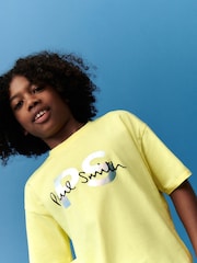 Paul Smith Junior Boys Holographic Short Sleeve Oversized Iconic Print 100% Cotton T-Shirt - Image 7 of 7
