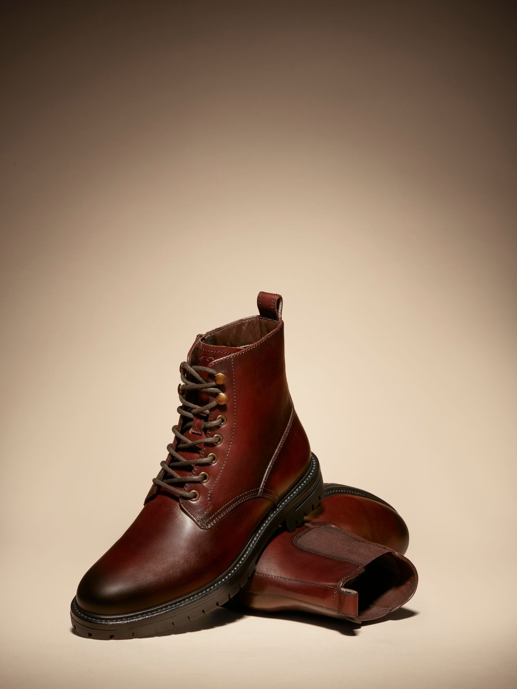 Buy Dune London Brown Concepts Cleated Sole Lace Up Boots from Next Luxembourg