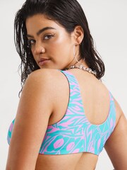 Simply Be Mix And Match Bügelloses, wendbares Bikinioberteil mit hohem Trägeransatz, Pink - Bild 2 von 5