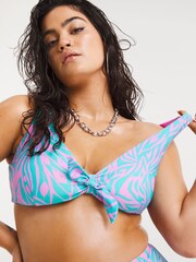 Simply Be Mix And Match Bügelloses, wendbares Bikinioberteil mit hohem Trägeransatz, Pink - Bild 4 von 5