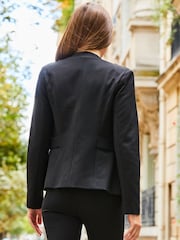 Sosandar Black Ponte Notch Neck Blazer - Image 2 of 5