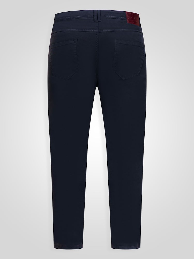 D555 Blue Kelvin Tapered Fit Five Pocket Stretch Twill Chinos With Peach Finish - Image 9 of 9 D555 Blue Kelvin Tapered Fit Five Pocket Stretch Twill Chinos With Peach Finish - Image 9 of 9