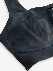 Navy Blue Tie Dye Print Next Active Sports DD+ Antibounce Extra High Impact Bra - Image 5 of 5