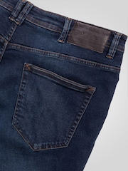 D555 Blue Foster-Straight Fit Ultra Flex Stretch Blue Stonewash Denim Jeans - Image 10 of 10