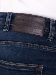 D555 Blue Foster-Straight Fit Ultra Flex Stretch Blue Stonewash Denim Jeans - Image 5 of 10