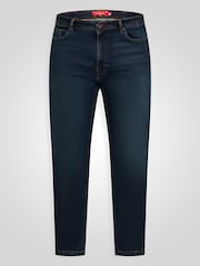 D555 Blue Foster-Straight Fit Ultra Flex Stretch Blue Stonewash Denim Jeans - Image 7 of 10