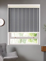 Orla Kiely Grey Linear Stem Made To Measure Roller Blind - Image 1 of 3
