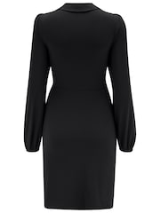 Schwarz - Pour Moi Brianna Slinky Jersey Bodycon Mini Dress - Bild 4 von 4