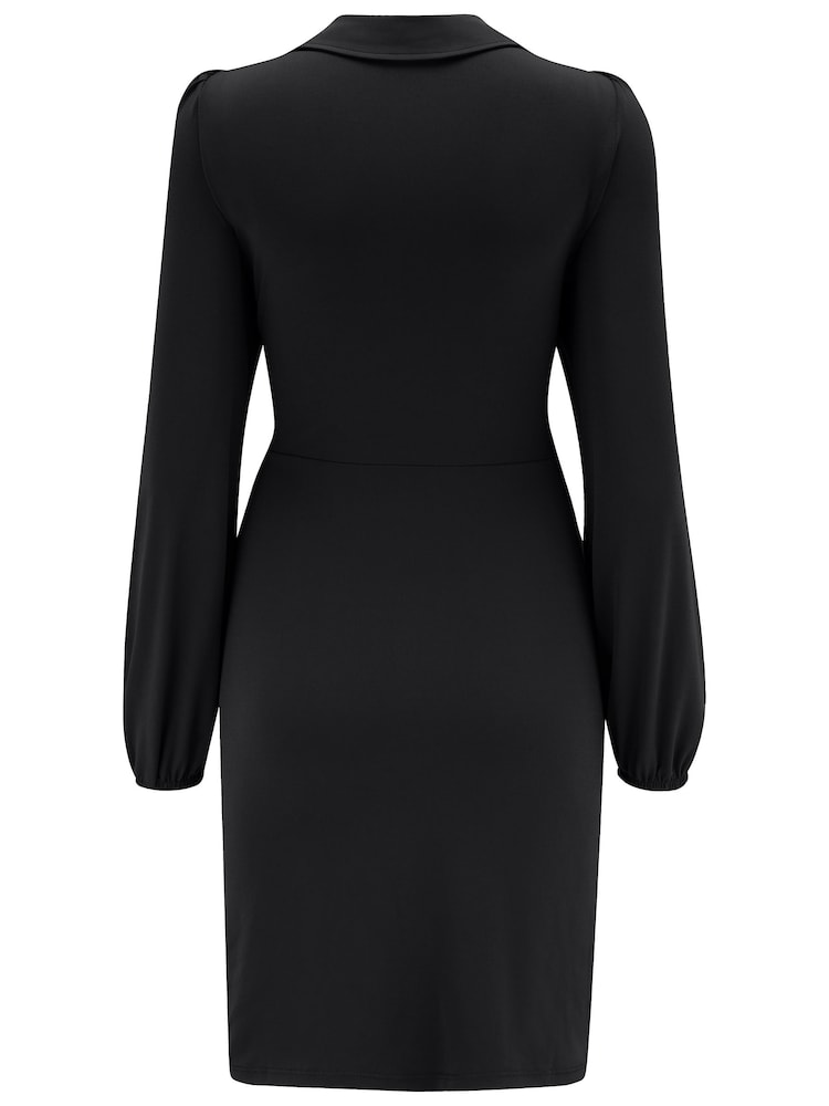 Schwarz - Pour Moi Brianna Slinky Jersey Bodycon Mini Dress - Bild 4 von 4