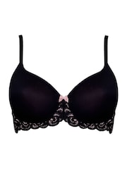 Pour Moi Black Romance Balconette T-Shirt Bra - Image 2 of 5