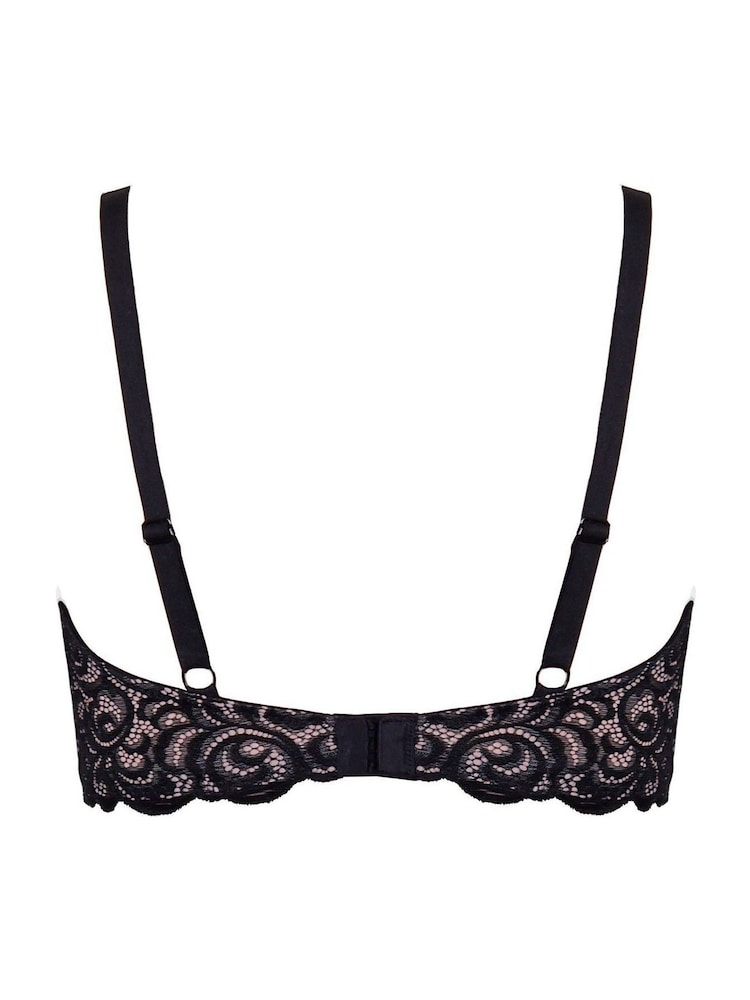 Schwarz - Pour Moi Romance Balconette-T-Shirt-BH - Bild 4 von 4