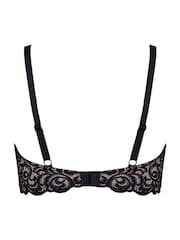 Pour Moi Black Romance Balconette T-Shirt Bra - Image 5 of 5