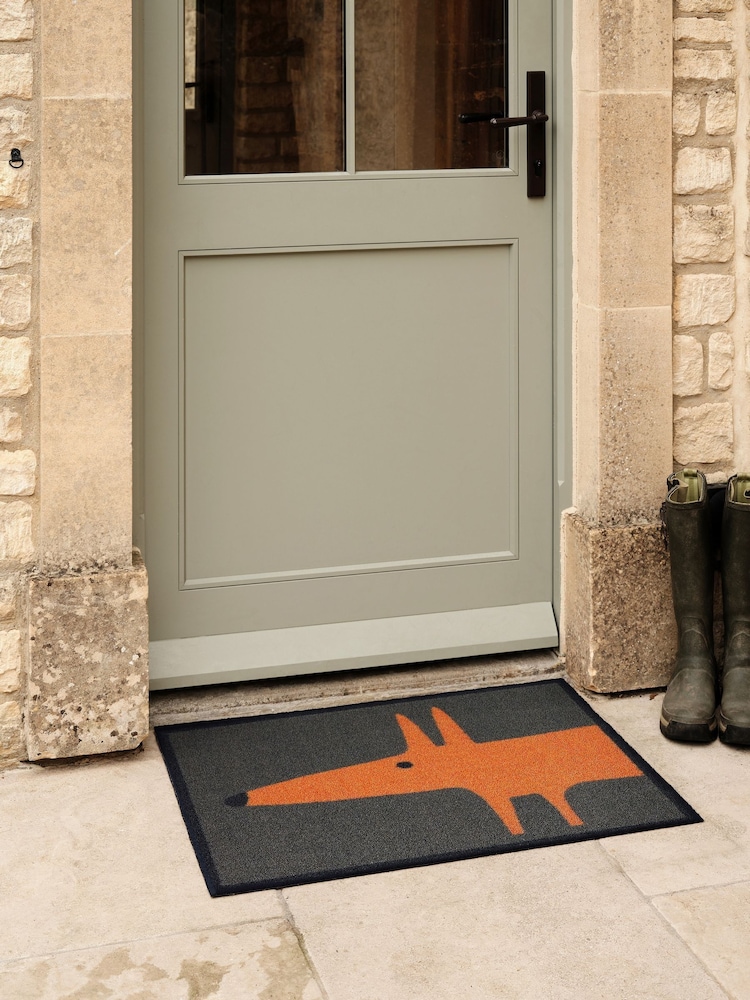 Hug Rug Orange Outdoor Mr Fox Doormat by Scion - Image 1 of 4