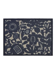 Hug Rug Dark Navy Outdoor Kukkia Doormat by Scion - Image 2 of 4