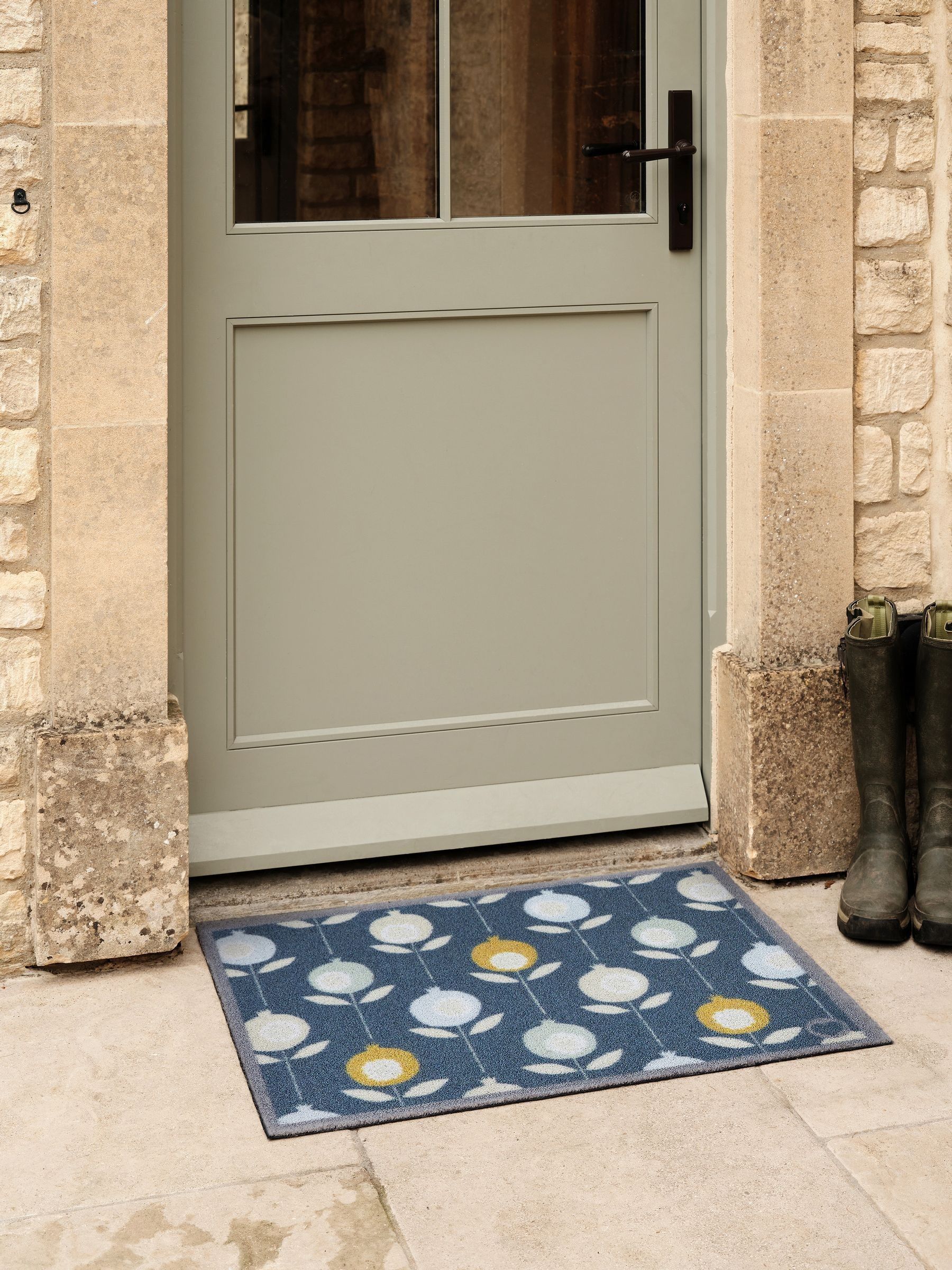 Hug Rug Blue Outdoor Pepino Doormat by Scion