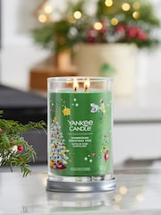 Yankee Candle Green Signature Large Tumbler Shimmering Christmas Tree Scented Candle - Image 1 of 3