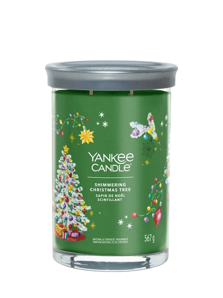 Yankee Candle Green Signature Large Tumbler Shimmering Christmas Tree Scented Candle - Image 2 of 3
