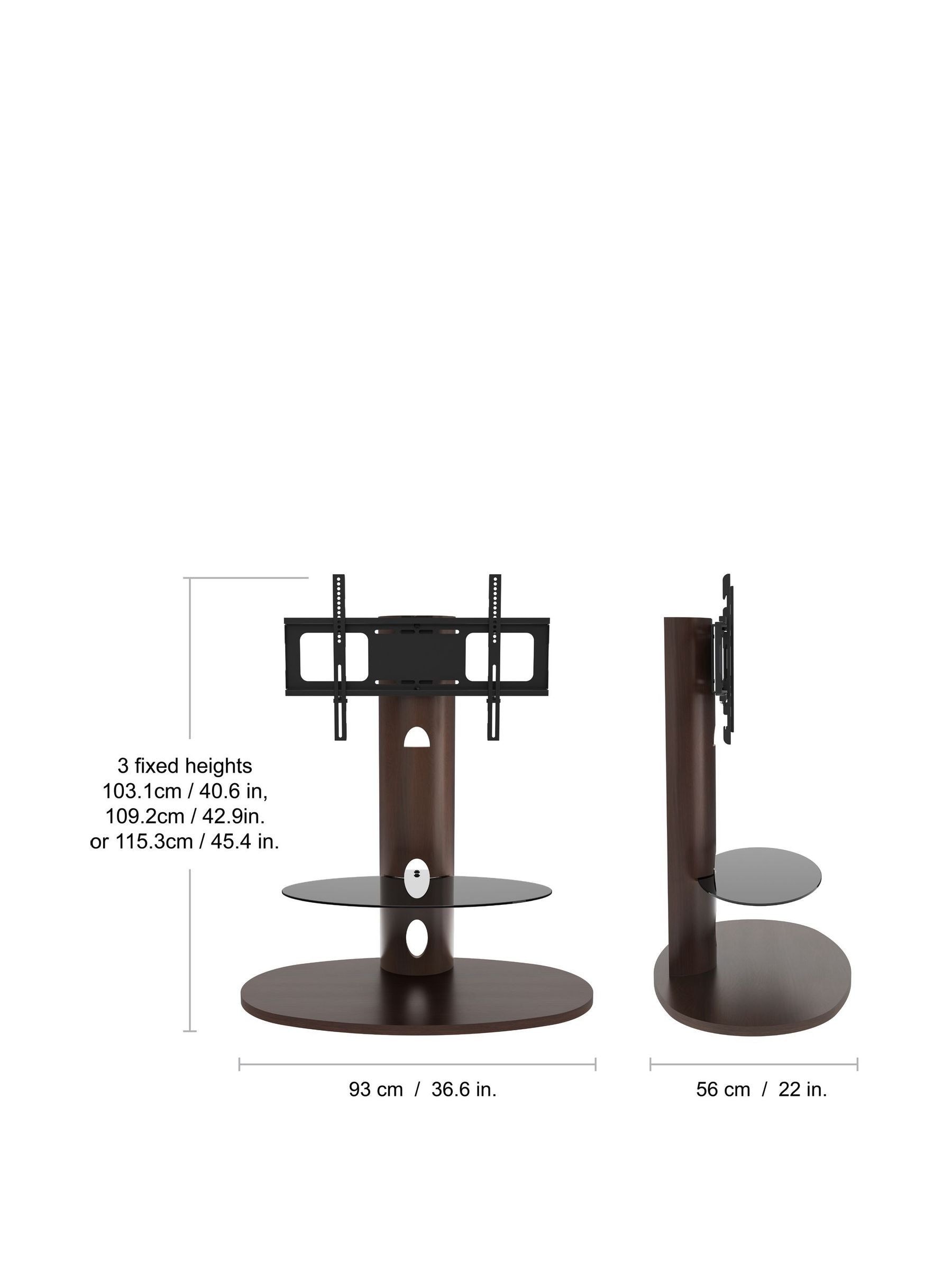 Buy AVF Walnut Brown Chepstow 930 Pedestal TV Stand from the Next