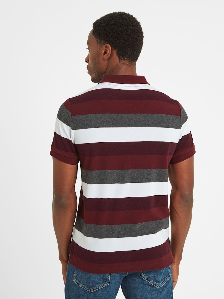 Tog 24 Maroon Flaxby Deep Port Polo T-Shirt - Image 3 of 8