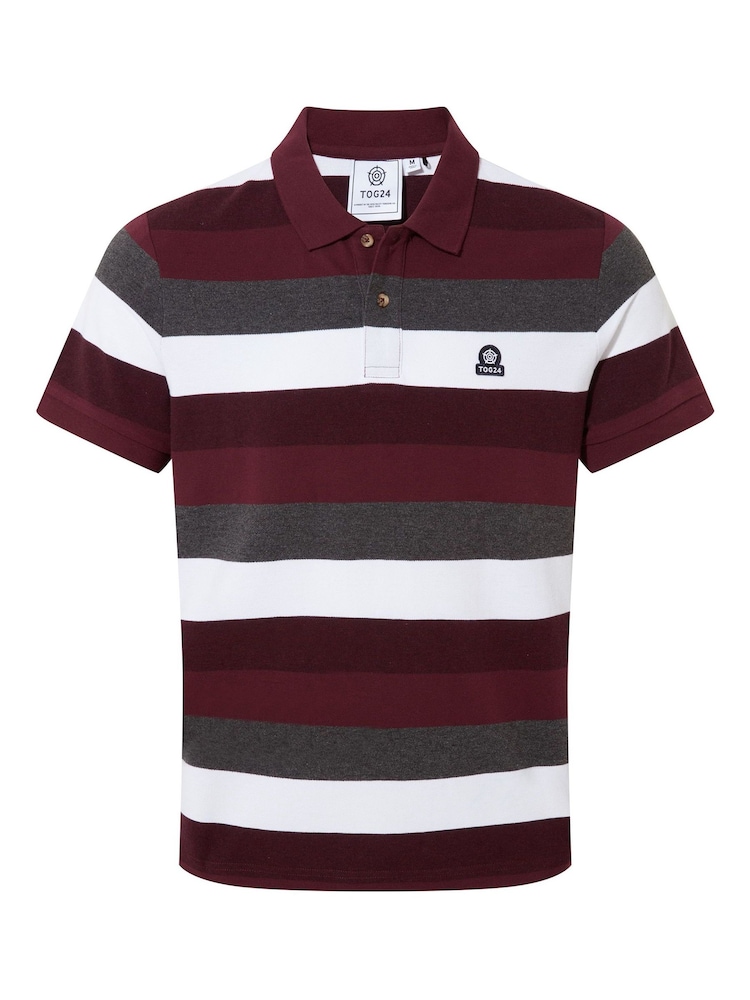 Tog 24 Maroon Flaxby Deep Port Polo T-Shirt - Image 8 of 8 Tog 24 Maroon Flaxby Deep Port Polo T-Shirt - Image 8 of 8