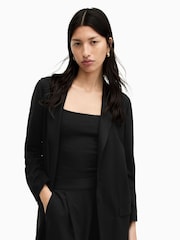 AllSaints Black Aleida Blazer - Image 1 of 5