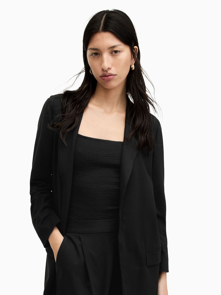 AllSaints Black Aleida Blazer - Image 1 of 5