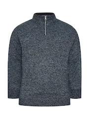BadRhino Big & Tall Quarter Zip Knitted Jumper - Bild 2 von 3