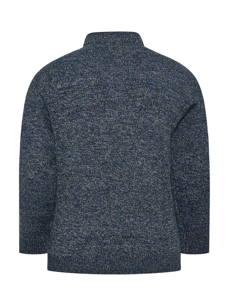 BadRhino Big & Tall Quarter Zip Knitted Jumper - Bild 3 von 3 BadRhino Big & Tall Quarter Zip Knitted Jumper - Bild 3 von 3
