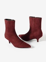 Rot - Mint Velvet Ashley Suede Ankle Boots - Bild 2 von 4