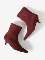 Rot - Mint Velvet Ashley Suede Ankle Boots - Bild 3 von 4