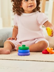 JoJo Maman Bébé Silicone Rainbow Stacking Tower - Image 4 of 7