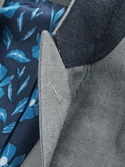 Light Grey Tailored Fit Two Button Suit Jacket - Image 10 of 11