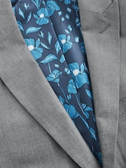 Light Grey Tailored Fit Two Button Suit Jacket - Image 8 of 11
