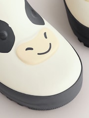 Black/White Cow Warm Lined Ankle Wellies - Image 4 of 7