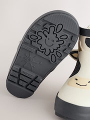 Black/White Cow Warm Lined Ankle Wellies - Image 5 of 7