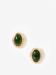 Mint Velvet Green Resin Oval Earrings - Image 2 of 4