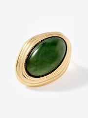 Mint Velvet Green Resin Oval Earrings - Image 4 of 4
