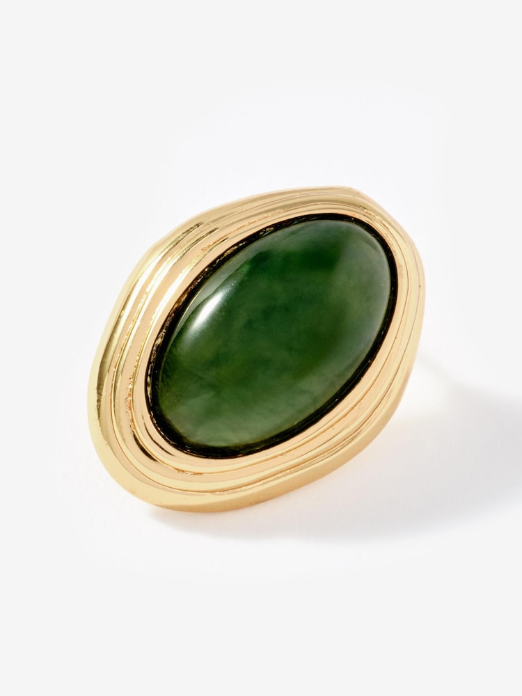 Mint Velvet Green Resin Oval Earrings - Image 4 of 4 Mint Velvet Green Resin Oval Earrings - Image 4 of 4