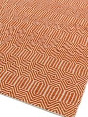 Asiatic Rugs Orange Sloan Geo Rug - Image 3 of 5