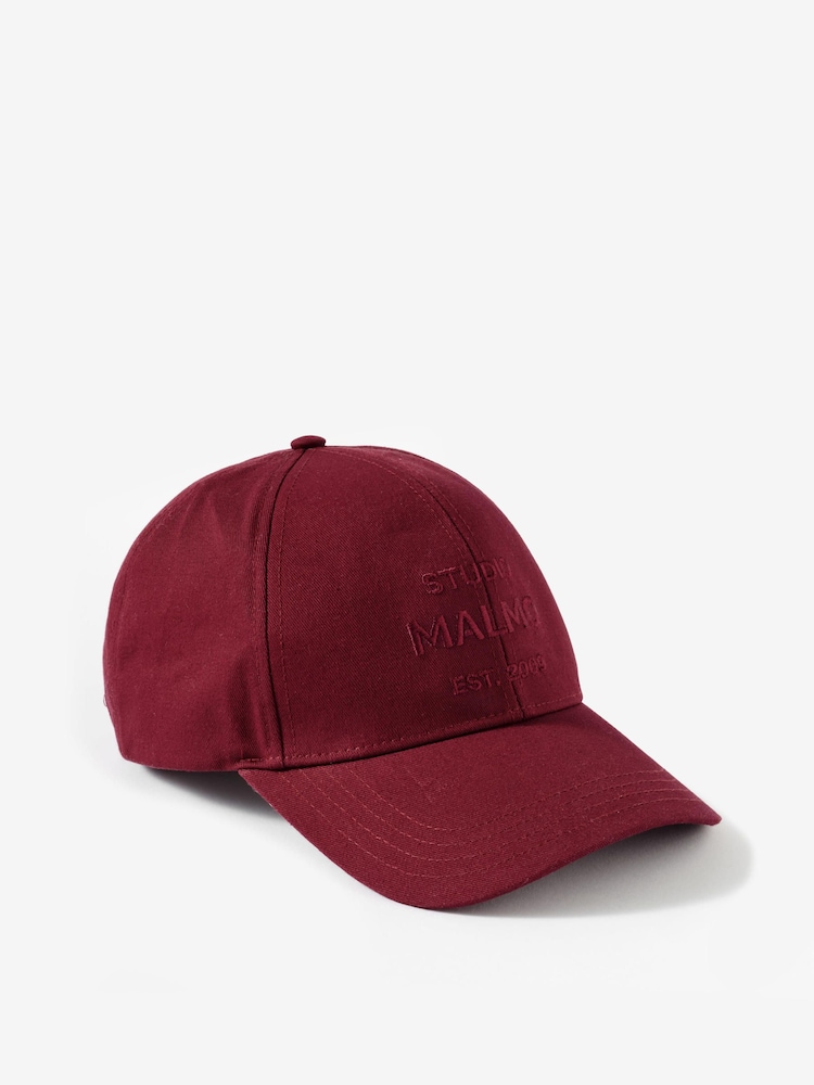 Mint Velvet Red Cotton Slogan Cap - Image 1 of 3
