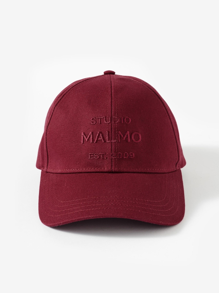 Mint Velvet Red Cotton Slogan Cap - Image 2 of 3