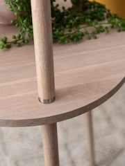 Natural Malmo Shelved Wood Tripod Floor Lamp - Image 7 of 9