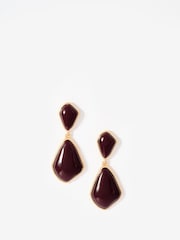 Mint Velvet Red Resin Statement Earrings - Image 2 of 4