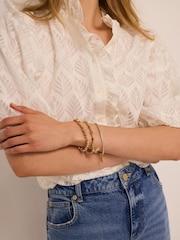 Mint Velvet Gold Tone Mixed Bracelet Set - Image 1 of 4