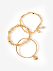 Mint Velvet Gold Tone Mixed Bracelet Set - Image 3 of 4