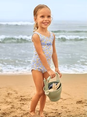 JoJo Maman Bébé Blue Lemon No Nappy Swimsuit - Image 2 of 7