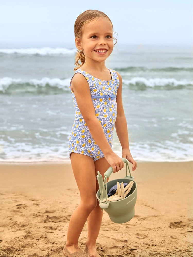 JoJo Maman Bébé Blue Lemon No Nappy Swimsuit - Image 2 of 7